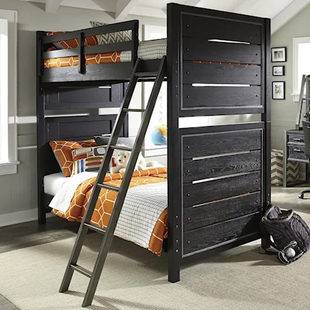 Twin Bunk Bed in Graphite Finish